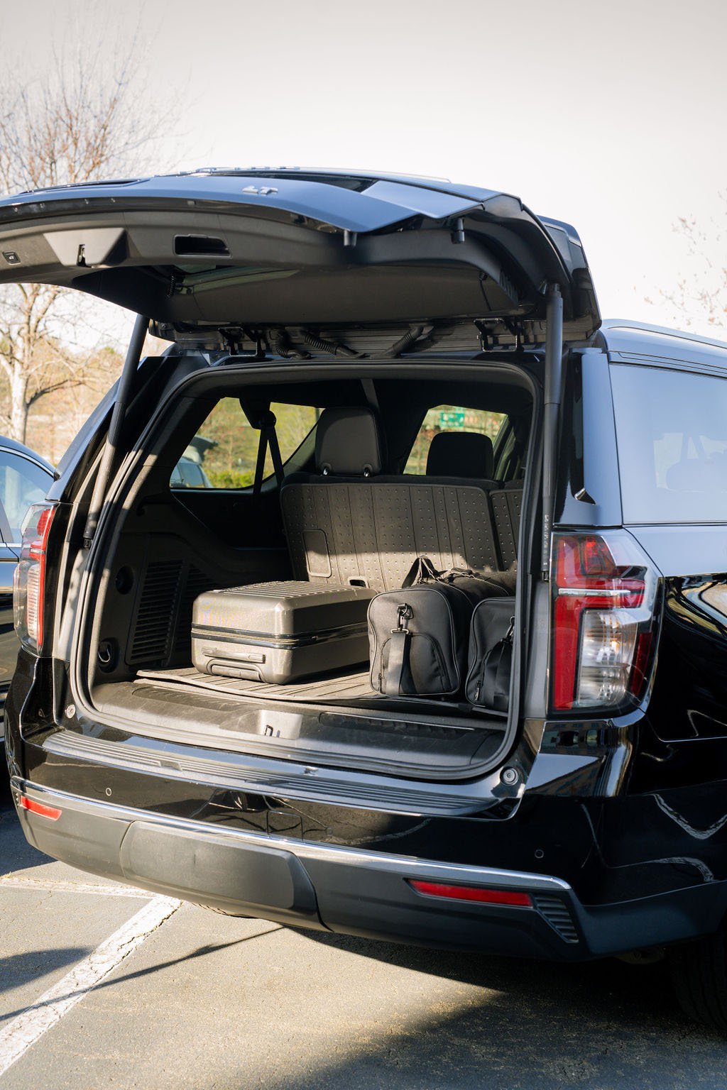lettys luxury transportation tahoe trunk